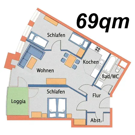 Apartment Nordseebrandung A2 3